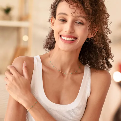 Miniatura 6 de LOUISA SECRET Collar de plata con piedra natal para mujer, chapado en oro de 14 quilates, delicado y simple, plata de ley 925, regalo de joyería