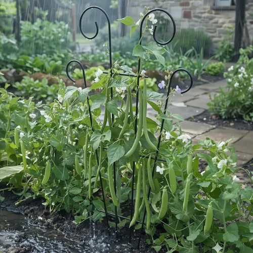 Miniatura 9 de Thealyn Paquete de 4 enrejados de 32 pulgadas para plantas en maceta, enrejado de jardín de metal para plantas trepadoras, soporte decorativo de vid