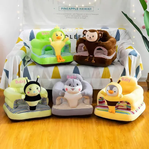 Miniatura 6 de Asiento de apoyo para bebé, lindo sofá para bebé para sentarse, cómodos asientos de felpa para bebés