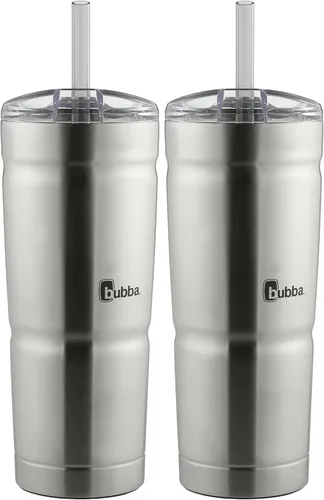 Bubba Brands Envy S - Vaso de acero inoxidable aislado al vacío, 24 onzas con tapa y popote, sin BPA, ideal para café helado o agua, apto para