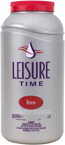 Leisure Time Spa RENU5 Shock Renew - Tratamiento de choque sin cloro, revitaliza tu spa con una fórmula potente y segura sin cloro, 5 libras