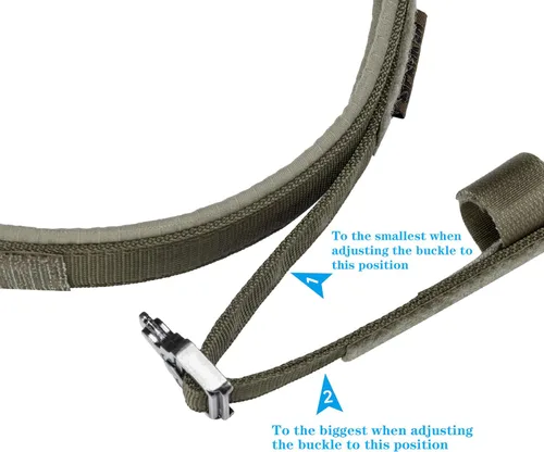 Miniatura 5 de EXCELLENT ELITE SPANKER Collar táctico para perro, collar de entrenamiento ajustable de nailon, collar militar para perro, hebilla de metal Verde