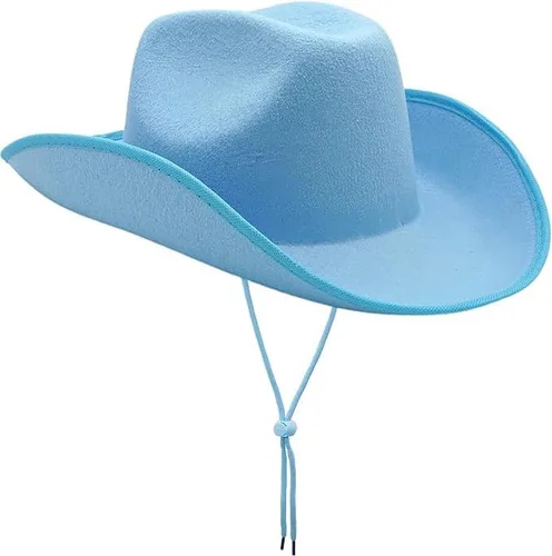 4E's Novelty Sombrero de vaquero para mujeres y hombres, sombrero de vaquera de fieltro para adultos, accesorios de vestir para fiesta occidental