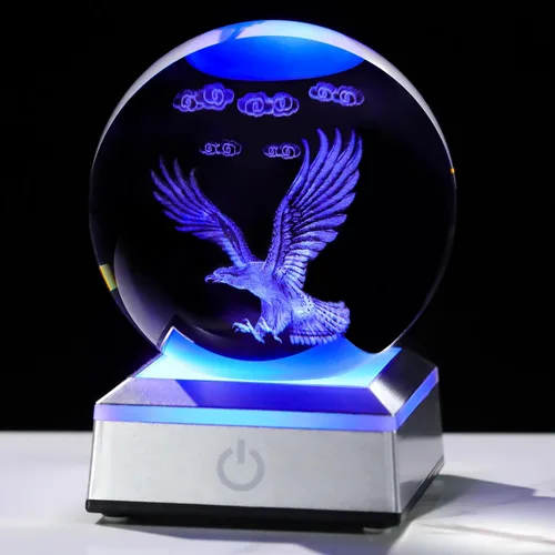 Miniatura 11 de Figura de Escultura 3D de Guepardo en Bola de Cristal con Base de Luz Colorida, Regalos de Guepardo para Mujeres y Hombres en Navidad y Cumpleaños