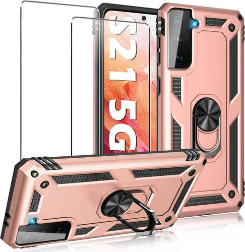 Miniatura 63 de Vaki Funda para Samsung Galaxy S22 5G con protector de pantalla integrado de grado militar, cubierta dura y resistente, funda resistente para Galaxy