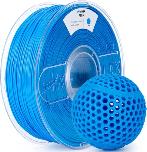 Miniatura 14 de AMOLEN Filamento de impresora 3D de TPU 95A, 0.069 pulgadas que brilla en el verde oscuro, filamento de impresión 3D flexible de TPU suave, alta