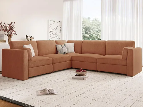 Miniatura 11 de Sofá biplaza extragrande de 83.5 pulgadas, sofás para sala de estar, sofá nube de felpilla de asiento profundo, sofá modular seccional, funda