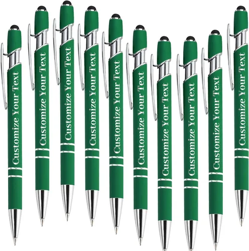 Miniatura 17 de Hasta 500 bolígrafos personalizados a granel con lápiz capacitivo, grabado, juego de bolígrafos con tu nombre, texto para mujeres de negocios
