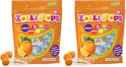 Miniatura 14 de Zollipops Caramelo y manzana verde, 10.4 onzas, sin azúcar, sin alergias, vegano, apto para dieta cetogénica y diabética, caramelo de dientes limpios