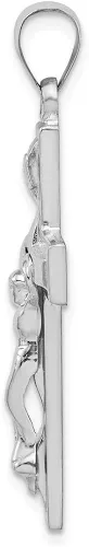Miniatura 2 de Colgante de cruz latina INRI de plata de ley 925 maciza, 1.575in x 0.787in, regalos de joyería para mujeres, esposa, mamá, regalos para hombres