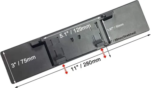 Miniatura 3 de Espejo retrovisor convexo HD azul antirreflejo de 11 pulgadas, clip universal en espejo retrovisor interior de gran angular para reducir el punto