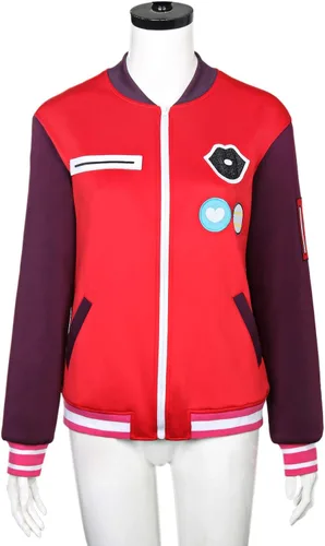 Miniatura 2 de FirstCos Wonder Egg Priority Kawai Rika - Sudadera con capucha para cosplay, diseño de girasoles rojos