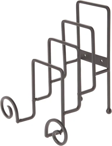 Bard's Soporte de mesa de hierro forjado para 4 platos, 8.5 pulgadas de alto x 7 pulgadas de ancho x 6.25 pulgadas de profundidad (para platos de 6