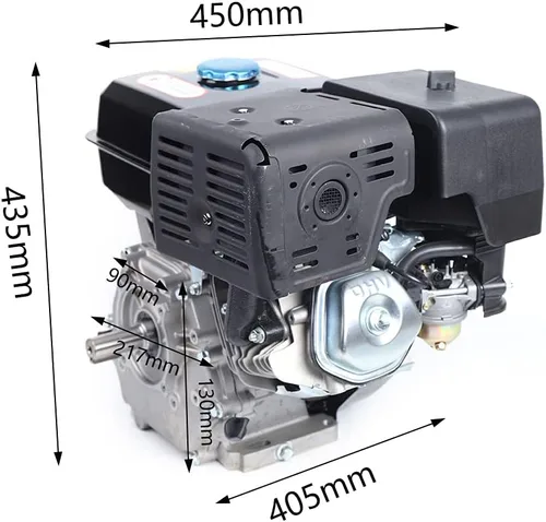 Miniatura 3 de Motor de gasolina de 4 tiempos de 15HP de un solo cilindro 420CC Go Kart Log Splitter Motor de gasolina con sistema de refrigeración por aire