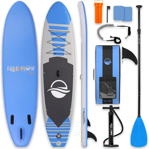 SereneLife Tabla de remo inflable de pie, diseño amplio y estable, cubierta antideslizante para adultos y jóvenes con accesorios de tabla de remo de