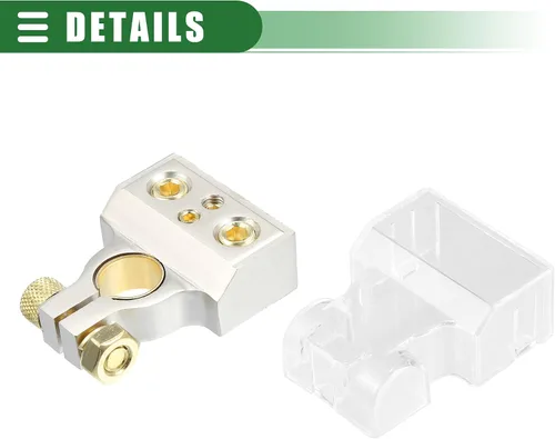 Miniatura 6 de Motoforti Cables de batería universales de calibre 4 AWG con terminal de batería, 3 pies de longitud de 3/8 pulgadas en lengüetas, desconexión