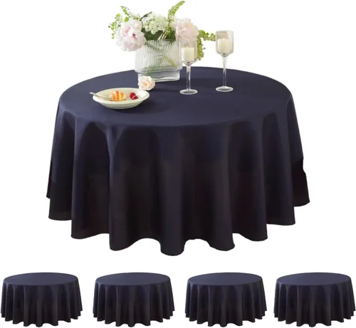 Miniatura 45 de Paquete de 5 Manteles Cuadrados 60 x 60 Pulgadas de Carbón, Mantel de Poliéster Lavable para Uso en Hogar, Fiesta, Boda o Restaurante.