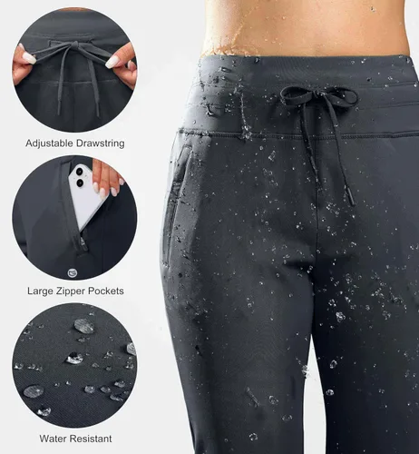 Miniatura 44 de G Gradual Pantalones deportivos con forro polar para mujer, de cintura alta, resistentes al agua, térmicos, para invierno, correr, senderismo
