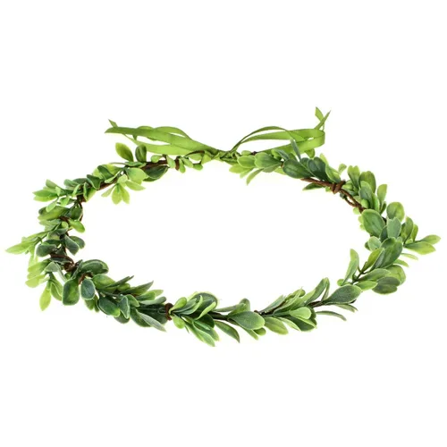 Miniatura 20 de Corona de flores suculentas, eucalipto aureola, diadema floral para boda, accesorio para fotos (hoja B)