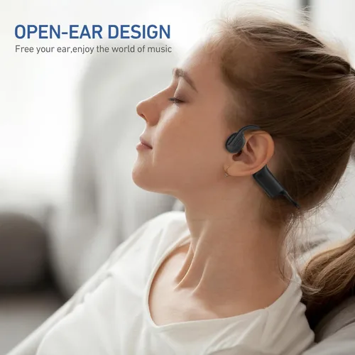 Miniatura 2 de Auriculares de conducción ósea Bluetooth 5.4, auriculares inalámbricos, auriculares de oído abierto, auriculares deportivos de 12 horas