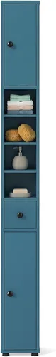 Miniatura 13 de Giantex Gabinete de Almacenamiento Delgado para Baño - Gabinete de Piso Estrecho y Alto de 71 pulgadas con 2 Puertas, 5 Estantes Ajustables, 1