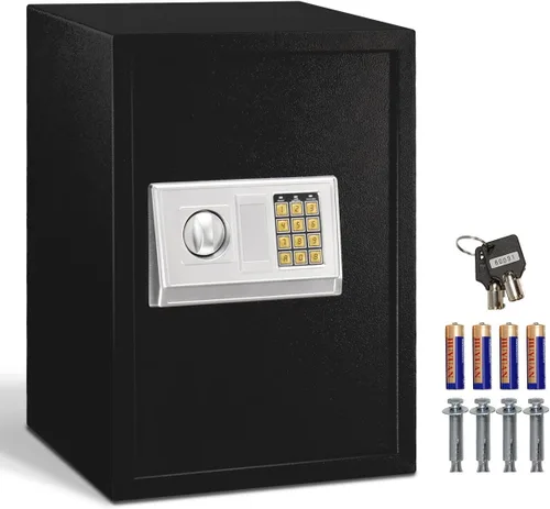 Giantex Caja fuerte electrónica digital grande cerradura teclado seguridad oficina casa hotel arma capacidad 1.8 pies cúbicos