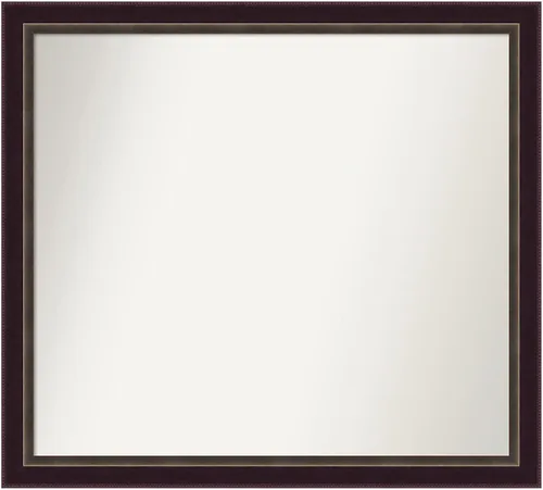 Miniatura 31 de Amanti Art Espejo de baño de bronce para sobre el fregadero, 24 x 24 pulgadas, espejo cuadrado de bronce Lara para tocador, marco de madera