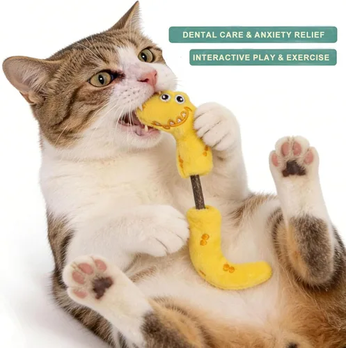 Miniatura 2 de Juego de Juguetes Interactivos para Gatos, Palitos Masticables de Silvervine y Juguete de Resorte para Gatos, Juguetes de Hierba Gatera para 10 packs