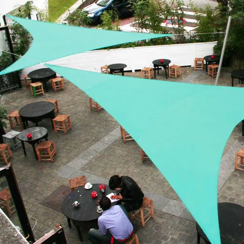 Miniatura 7 de E&K Sunrise - Toldo impermeable triangular de 12 x 12 x 17 pies, para exteriores, con bloqueo UV, para pérgola, patio, jardín, terraza, 1 pieza