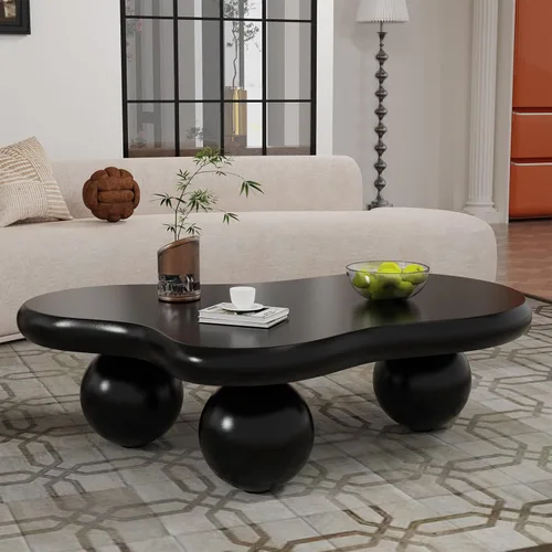 Miniatura 9 de Mesas de centro en forma de nube, mesa de centro irregular, mesa de centro con diseño moderno en forma de nube, mesas de centro para sala de estar