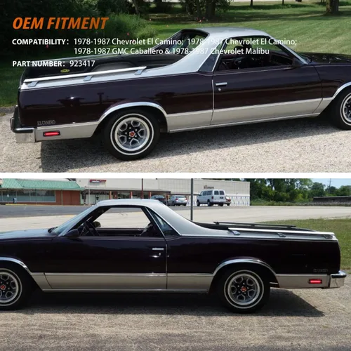 Miniatura 7 de ADIIL Luces LED de lente roja para parachoques trasero compatibles con 1978-1987 Chevrolet El Camino GMC Caballero, reemplazan las lámparas Luces