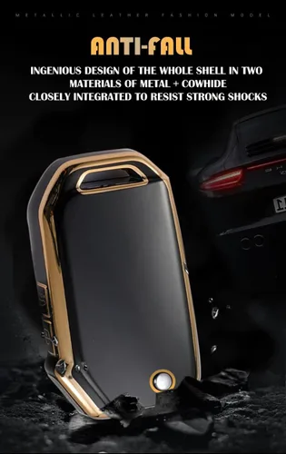 Miniatura 5 de ontto Carcasa para llavero de 3 botones con llavero compatible con control remoto plegable Kia Flip, carcasa duradera de TPU para Forte Seltos Soul