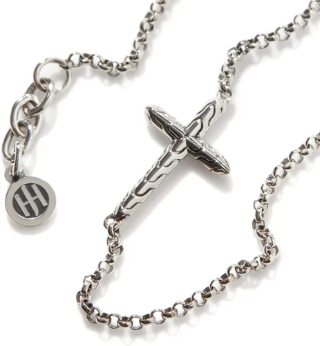 Miniatura 3 de John Hardy Classic Chain Collection - Pulsera de cruz, mini Rolo de plata de ley 925 de 0.079 in