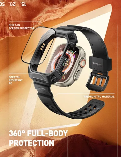 Miniatura 3 de SUPCASE Funda para Apple Watch Ultra con correa (Unicorn Beetle Pro), [2 protectores de pantalla] [protección contra caídas de grado militar] Funda
