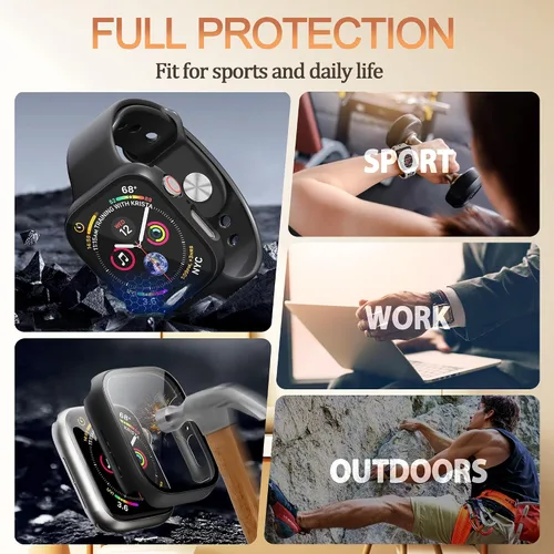 Miniatura 3 de Juego de 2 fundas de PC duro para Apple Watch SE 3 (2025) / SE2 / SE / Series 6/5/4, protector de pantalla de 40 mm, con protector de pantalla