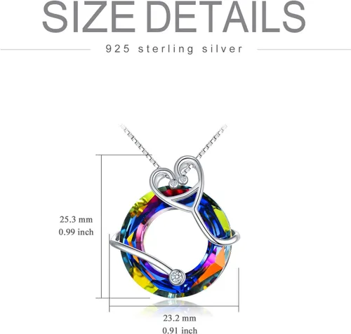Miniatura 3 de TOUPOP Regalos para enfermera, collar de enfermera de plata de ley 925, colgante temático de enfermería con cristal RN médico caduceo, joyería