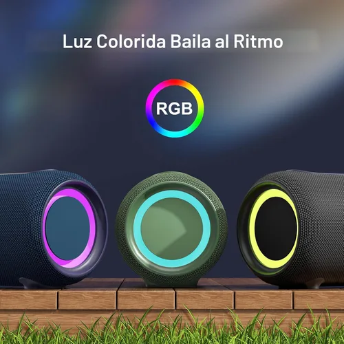 Miniatura 3 de Passau Altavoces Bluetooth portátiles 40 W de potencia máxima, sonido estéreo fuerte, radiadores pasivos, graves profundos, tiempo de reproducción
