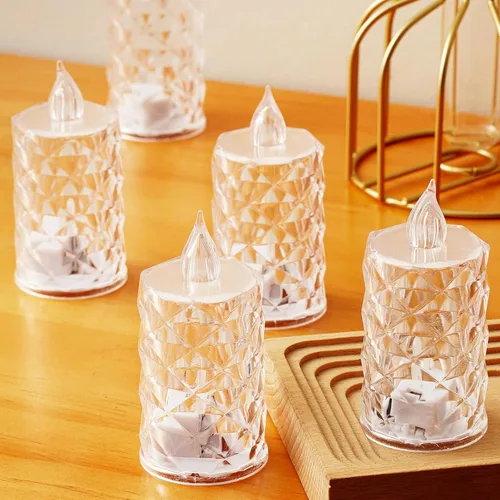 Miniatura 3 de Paquete de 12 velas de té que funcionan con pilas, parpadeo realista y más de 200 horas de tiempo de funcionamiento, para centros de mesa, bodas