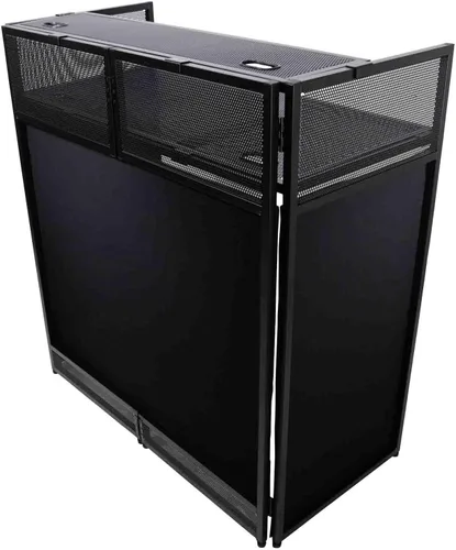 XF-VISTA BL MK2 VISTA VISTA Estación de Mesa de Fachada para Cabina de DJ con Kit de Tela Blanco/Negro y Bolsa de Viaje Acolchada | Hardware Negro