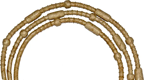 Miniatura 3 de Horse Western Tack - Cuerda trenzada a mano de 8.5 pies con piel natural sin procesar en nudos a juego, piel cruda, trenzada a mano, cuerda