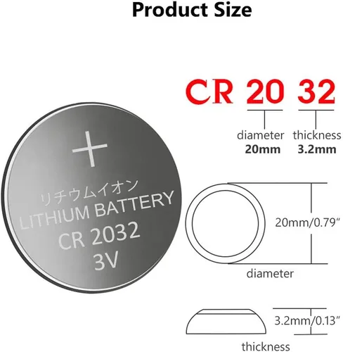 Miniatura 3 de 100pcs 2032 batería de celda de moneda CR2032 3V batería de botón de litio