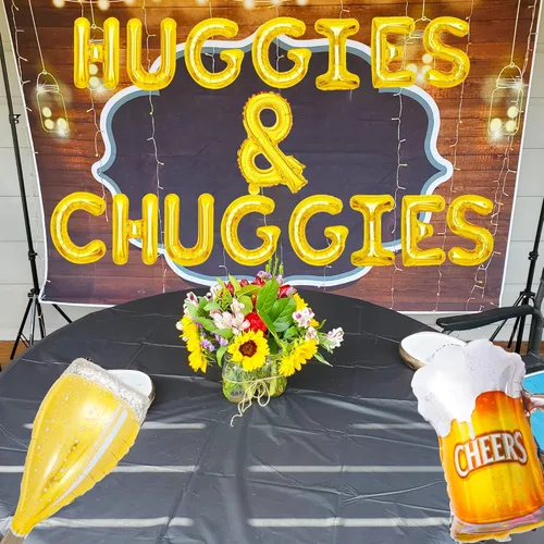 Miniatura 6 de JeVenis Huggies and Chuggies - Decoraciones de fiesta de Huggies and Chuggies, letrero de revelación de género, decoración de fiesta de pañal