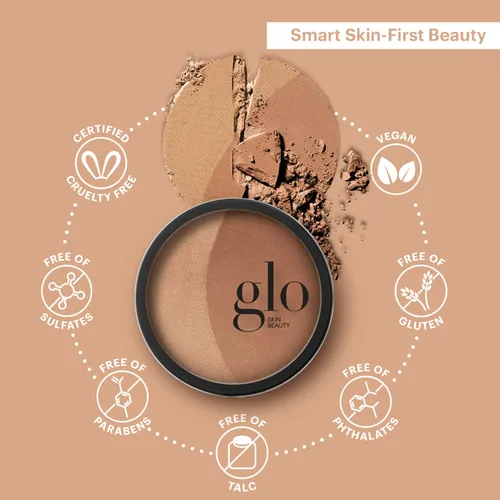 Miniatura 4 de Glo Skin Beauty Polvo prensado bronceador (Sunkiss) - Maquillaje a base de minerales que añade calidez y contorno natural para un brillo bañado por