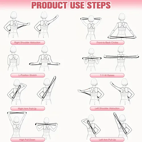 Miniatura 6 de Figura 8 bandas de resistencia para mujeres y hombres, cuerdas elásticas de entrenamiento de espalda, bandas de resistencia de ejercicio con asas