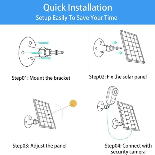 Miniatura 7 de Panel solar mejorado de 5 V 6 W para cámara de seguridad, compatible con Eufycam 2C/2C Pro/2/2 Pro/E20/E40/E, fuente de alimentación continua