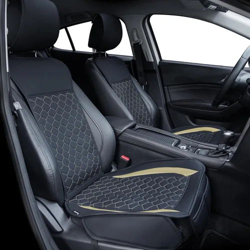 Miniatura 17 de Elantrip - 2 fundas para el asiento delantero del automóvil, protector de cuero para el asiento del automóvil, protector acolchado, antideslizante e