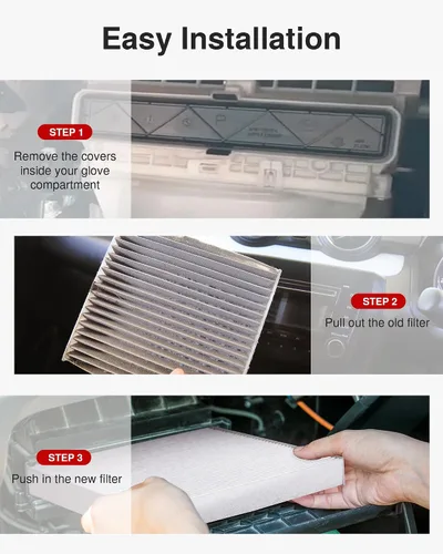 Miniatura 7 de Puroma Paquete de 1 filtro de aire de cabina con múltiples capas de fibra, repuesto para CP134, CF10134, Honda Civic, CR-V, Odyssey, Pilot, Accord