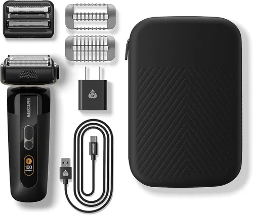 Miniatura 8 de MANSCAPED® The Chairman™ PRO - Afeitadora facial eléctrica para hombre, dos cabezales de cuchilla intercambiables, lámina de cuatro cuchillas