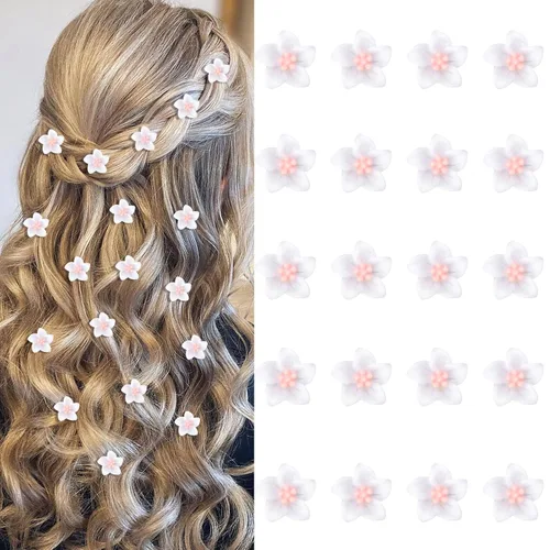 Miniatura 9 de YISSION Mini pinzas para el pelo de flores, horquillas y pasadores para niñas, mujeres