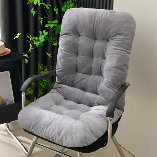 Miniatura 12 de Cojín para silla de oficina, cojín de asiento de felpa con respaldo de apoyo, cojines de escritorio para silla de jugador, silla mecedora reclinable